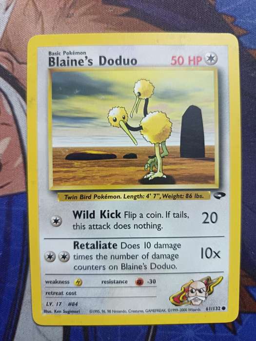 Pokemon Trading Card Game - Blaine's Doduo #61 Pokemon Gym Challenge - Vintage