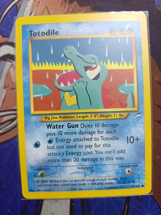 Pokemon Trading Card Game - Totodile #85 Pokemon Neo Destiny - Vintage
