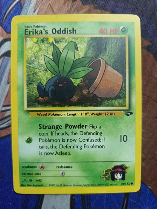 Pokemon Trading Card Game - Erika's Oddish #70 Pokemon Gym Challenge - Vintage
