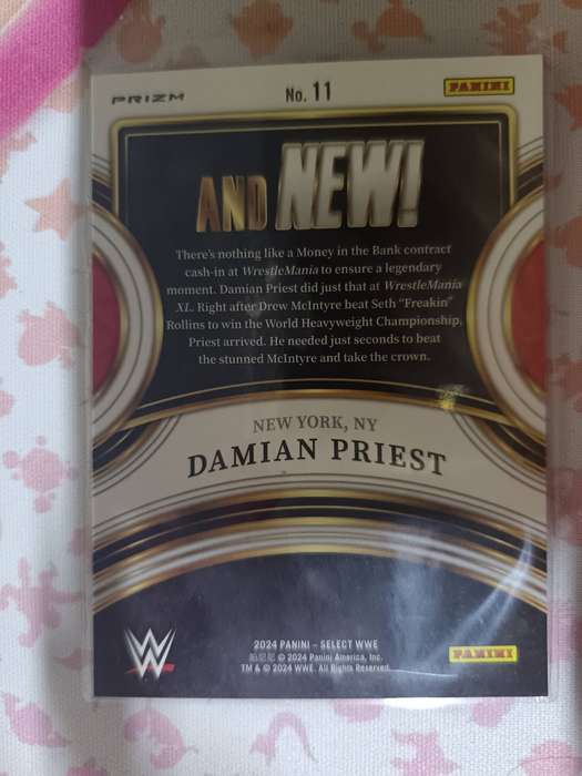 WWE Trading Cards - 2024 Panini Select WWE DAMIAN PRIEST #11 AND NEW! Prizm SILVER