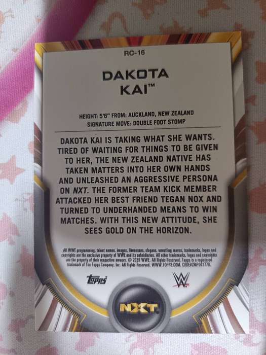WWE Trading Cards - 2020 Topps WWE Women's Division Roster Cards Dakota Kai #RC-16