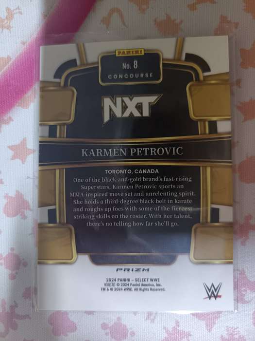 WWE Trading Cards - Karmen Petrovic Rookie Card Concourse Panini Select WWE 2024 #8 Base