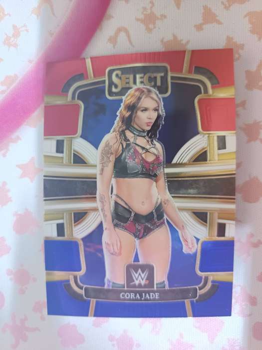 WWE Trading Cards - 2024 Panini Select WWE - Concourse Cora Jade #67 Red & Blue Prizm Refractor