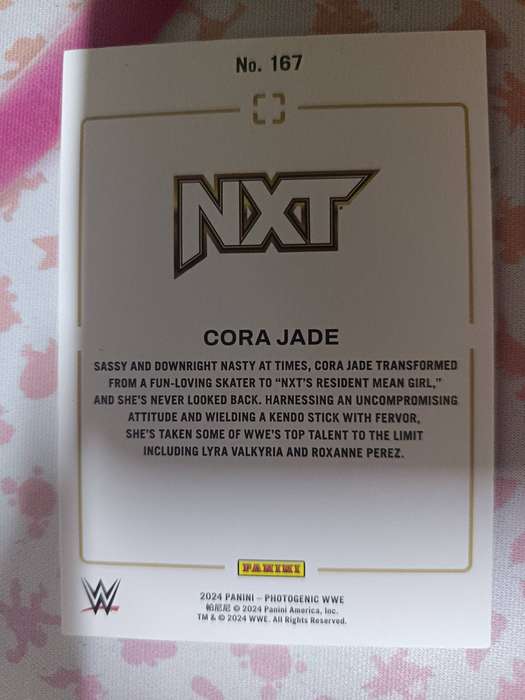 WWE Trading Cards - 2024 Panini WWE Photogenic Cora Jade Base Card No. 167