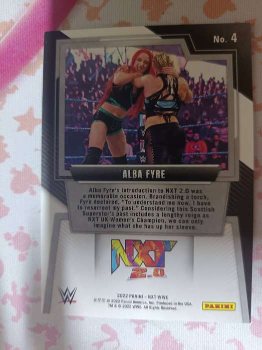WWE Trading Cards - Alba Fyre - 2022 Panini WWE NXT #4 - WWE NXT 2.0