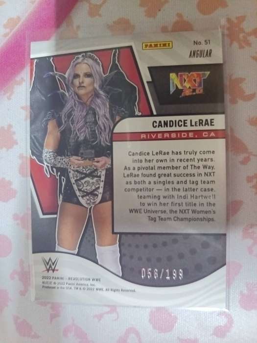 WWE Trading Cards - 2022 Panini Revolution WWE Angular Parallel #51 Candice LeRae - NXT 2.0 #056/199