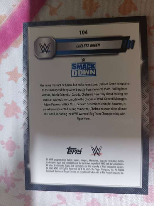 WWE Trading Cards - 2025 Topps Chrome WWE - Chelsea Green #104 Refractor
