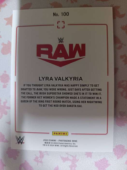 WWE Trading Cards - 2024 Lyra Valkyria Panini Photogenic WWE Base Card