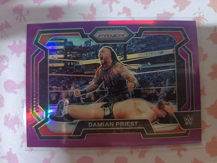 WWE Trading Cards - Damian Priest 2024 Panini Prizm WWE Purple Prizm #58 WWE Raw #109/149