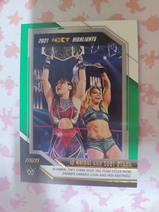 WWE Trading Cards - 2022 Panini WWE Green 2021 NXT Highlights IO Shirai and Zoey Stark No. 22