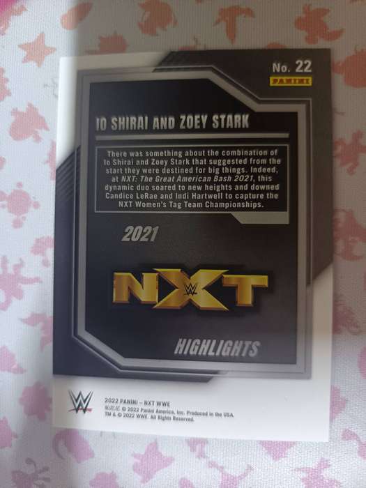 WWE Trading Cards - 2022 Panini WWE Green 2021 NXT Highlights IO Shirai and Zoey Stark No. 22