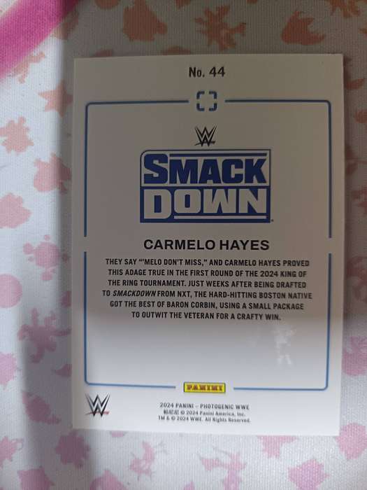 WWE Trading Cards - Carmelo Hayes 2024 Panini Photogenic WWE Base Card #44