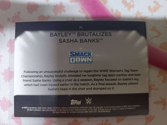 WWE Trading Cards - Bayley Sasha Banks 2021 Topps WWE Women's Rainbow Foil