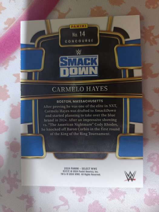 WWE Trading Cards - 2024 Panini Select WWE - Concourse Carmelo Hayes #14 Silver Prizm