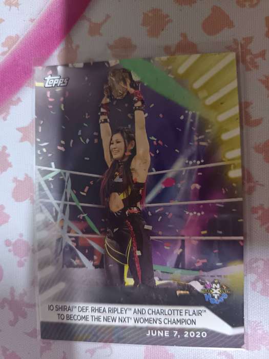 WWE Trading Cards - 2021 Topps WWE Women's #24 Io Shirai def. Rhea Ripley and Charlotte Flair