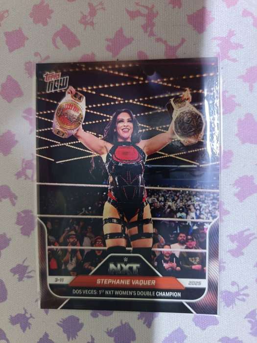 WWE Trading Cards - Stephanie Vaquer 2025 Topps Now #34 1st NXT Women's Double Champion