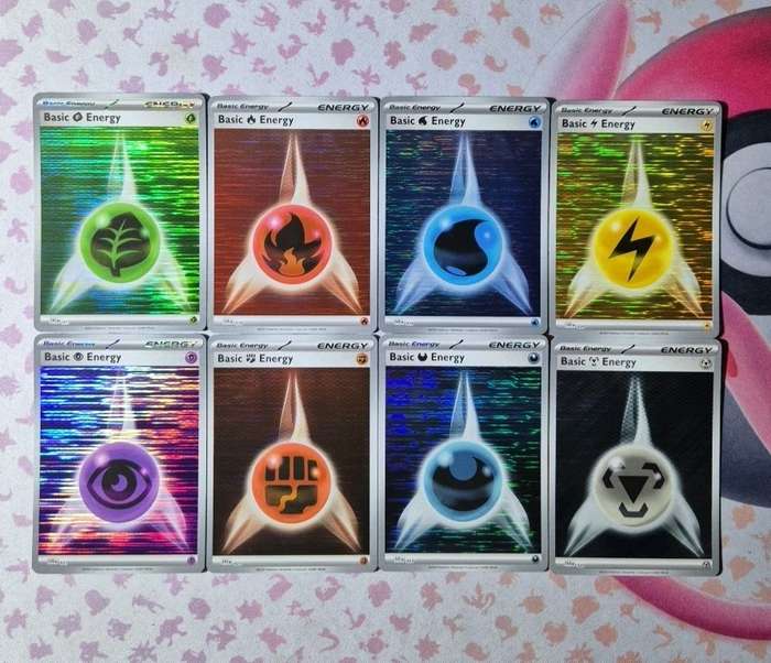 Pokemon Trading Card Game - Pokemon TCG Reverse All 8 Holo Energy SET from Black Bolt & White Flare