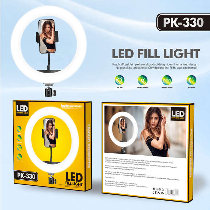 Plokama- 33cm Ring Light - PK-330 - with Tripod Stand