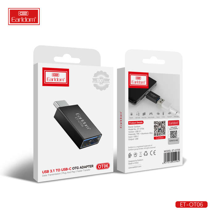 Usb Type-C To Usb 3.1  OTG Adapter ET-OT06 Space Grey