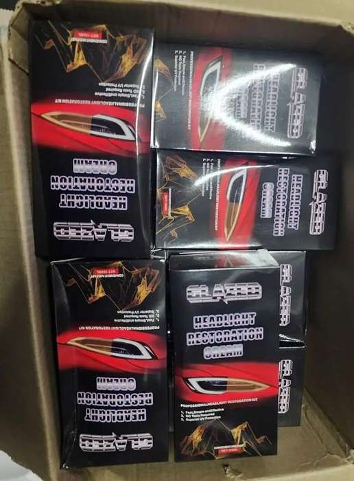 glazed headlight restoration cream- headlight restore kit