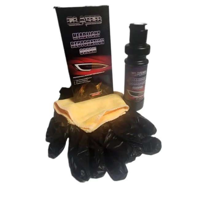 glazed headlight restoration cream- headlight restore kit