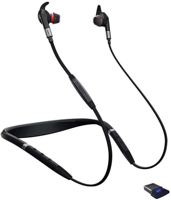 Jabra Evolve 75e UC & Link 370 Bluetooth Wireless in-Ear Earphones Neck-band - BLACK