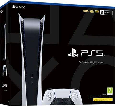 PlayStation 5 Digital Edition Console - 1x controller and cables