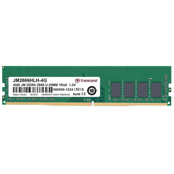 TRANSCEND 4GB PC4 2666 DDR4 1RX8 U-DIMM- JM2666HLH-4G DESKTOP RAM