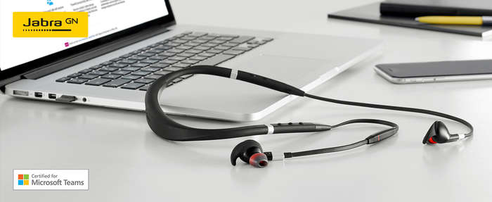 Jabra Evolve 75e UC & Link 370 Bluetooth Wireless in-Ear Earphones Neck-band - BLACK