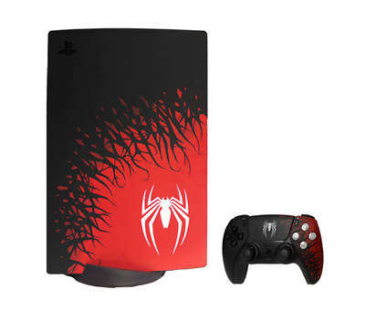 PlayStation 5 disc console 1tb - 1x controller (Blue) and cables - Spiderman Edition