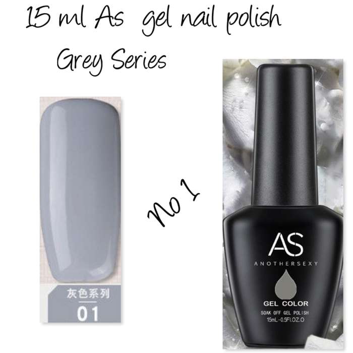 AS UV/LED Gel Polish 15ml - Grey Series  no 1