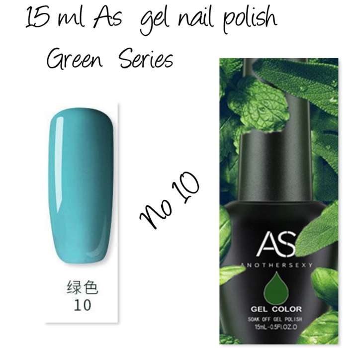 AS UV/LED Gel Polish 15ml - Green Series   no 10