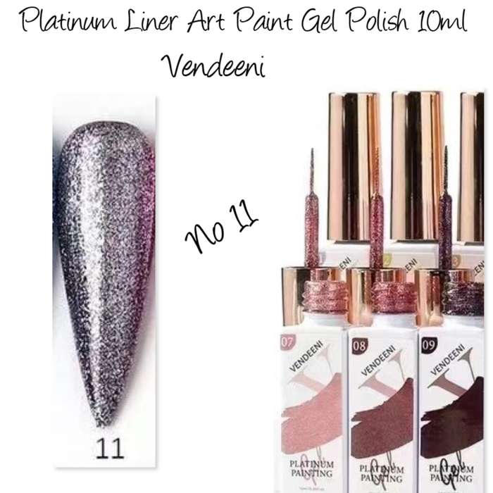 Vendeeni Platinum Liner Art Paint Gel Polish 10ml  no 11