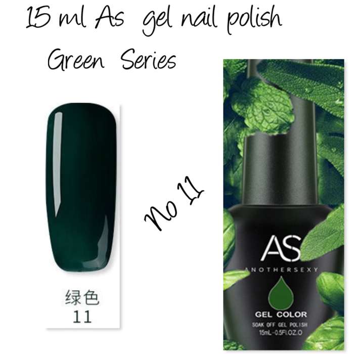 AS UV/LED Gel Polish 15ml - Green Series   no 11