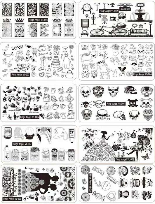 Nail Stamping Metal Plate - VL message number