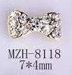 Bowtie Alloy Nail Rhinestone 5pcs - MZH-8118