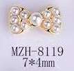 Bowtie Alloy Nail Rhinestone 5pcs - MZH-8119