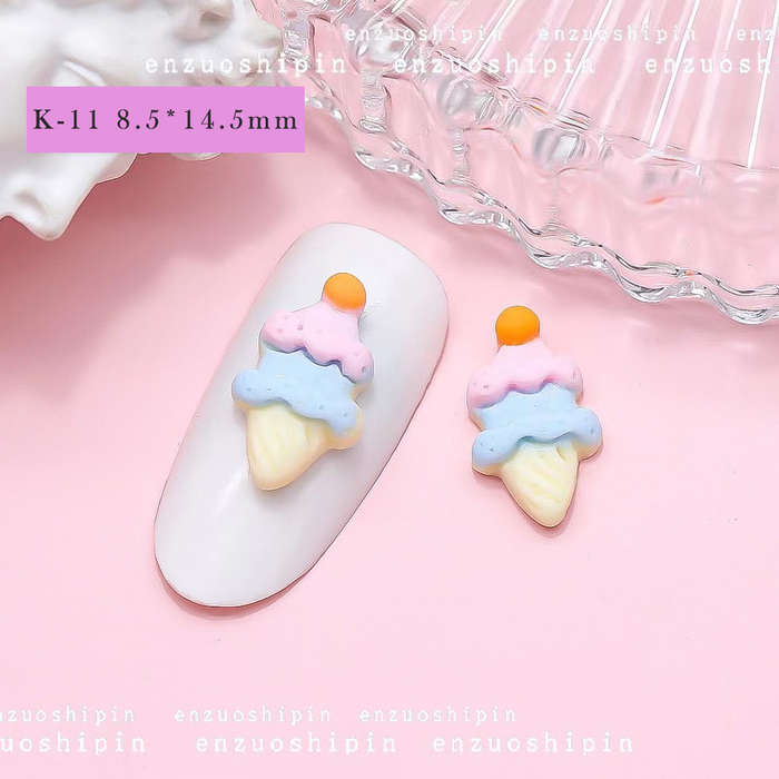 Ice Cream & Donuts Nail Art Decoration 20pcs - K-11