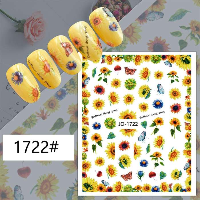 TNA Sunflower Nail Sticker 8*10cm  JO-1722