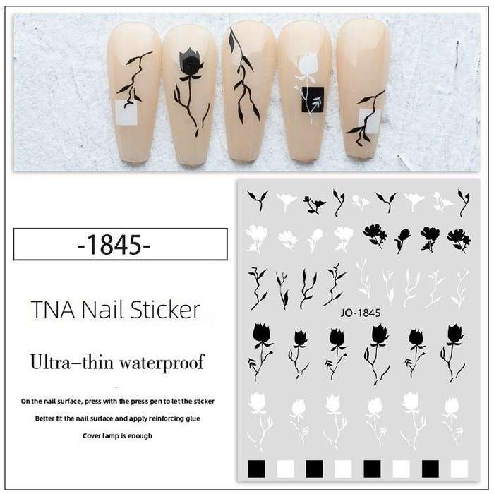 TNA Rose Nail Sticker JO1845-1850 8*10cm -JO-1845