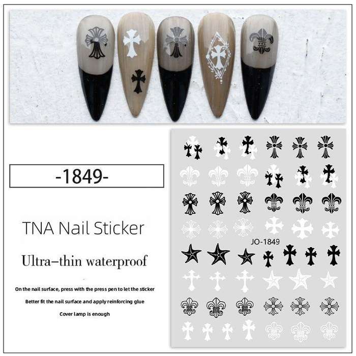 TNA Rose Nail Sticker JO1845-1850 8*10cm -JO-1849