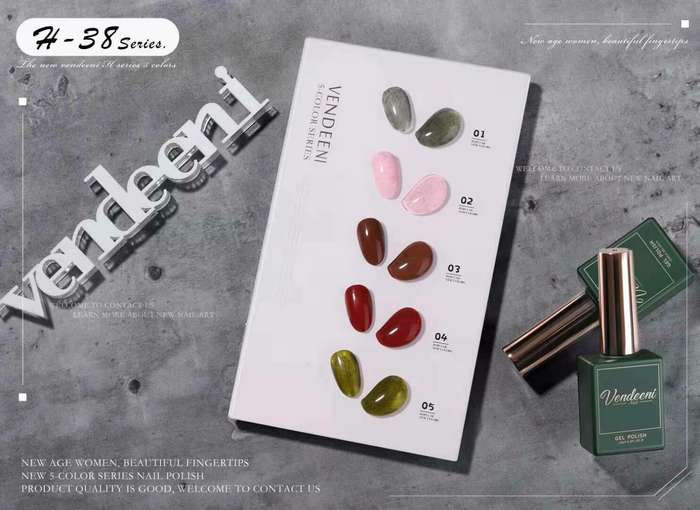 Crazy Promotion - Vendeeni UV/LED Gel Polish 15ml H38 - 5pcs/Set