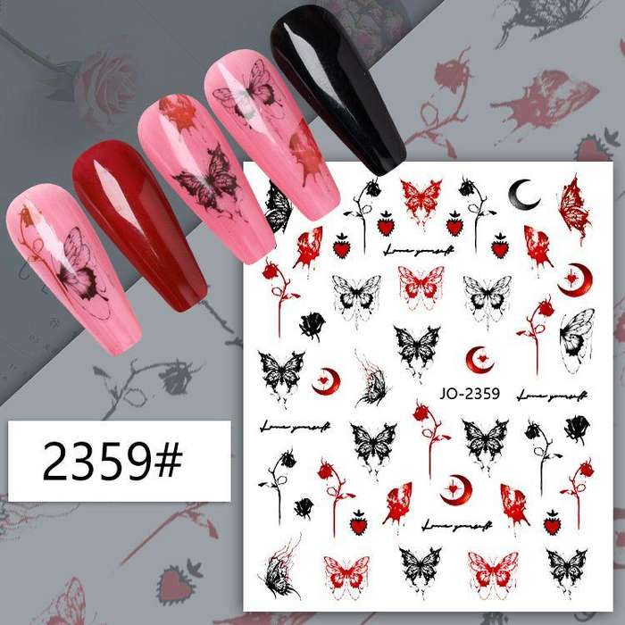 TNA Butterfly Nail Sticker JO2354-2365 8*10cm -JO-2359