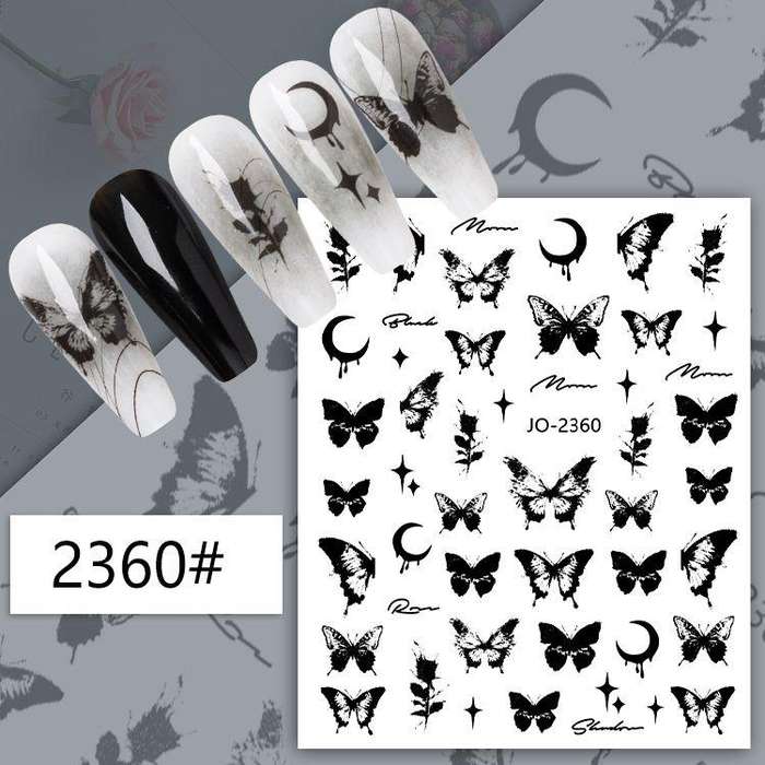 TNA Butterfly Nail Sticker JO2354-2365 8*10cm -JO-2360