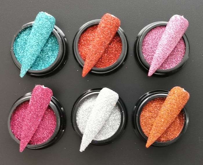 Rainbow Fine Glitter 6pcs - C