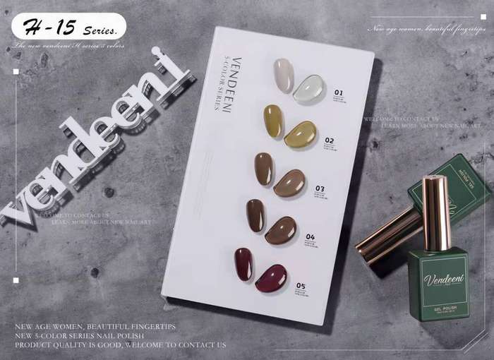 Crazy Promotion - Vendeeni UV/LED Gel Polish 15ml H15 - 5pcs/Set