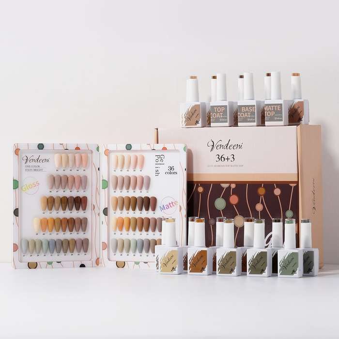 Vendeeni 36 Colors + 3 Gel with classic color chart Set 7
