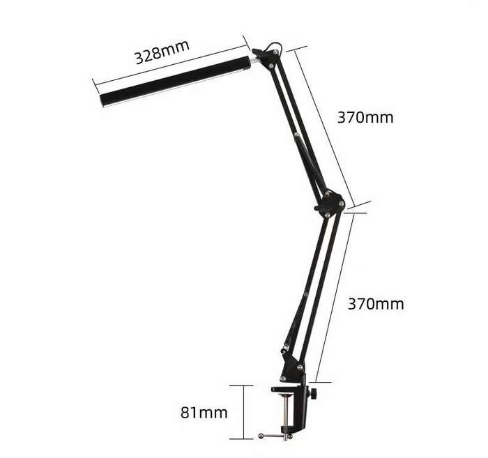FX309 LED Desk Table lamp 10W USB Cable black