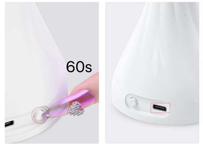 Rechargeable UV&LED Rose lamp 18W ( USB Cable ) pink