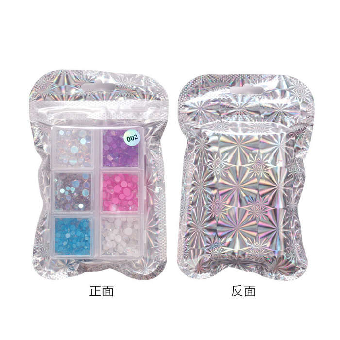 Resin Mermaid Candy Round Flat Bottom Nail Decoration-2
